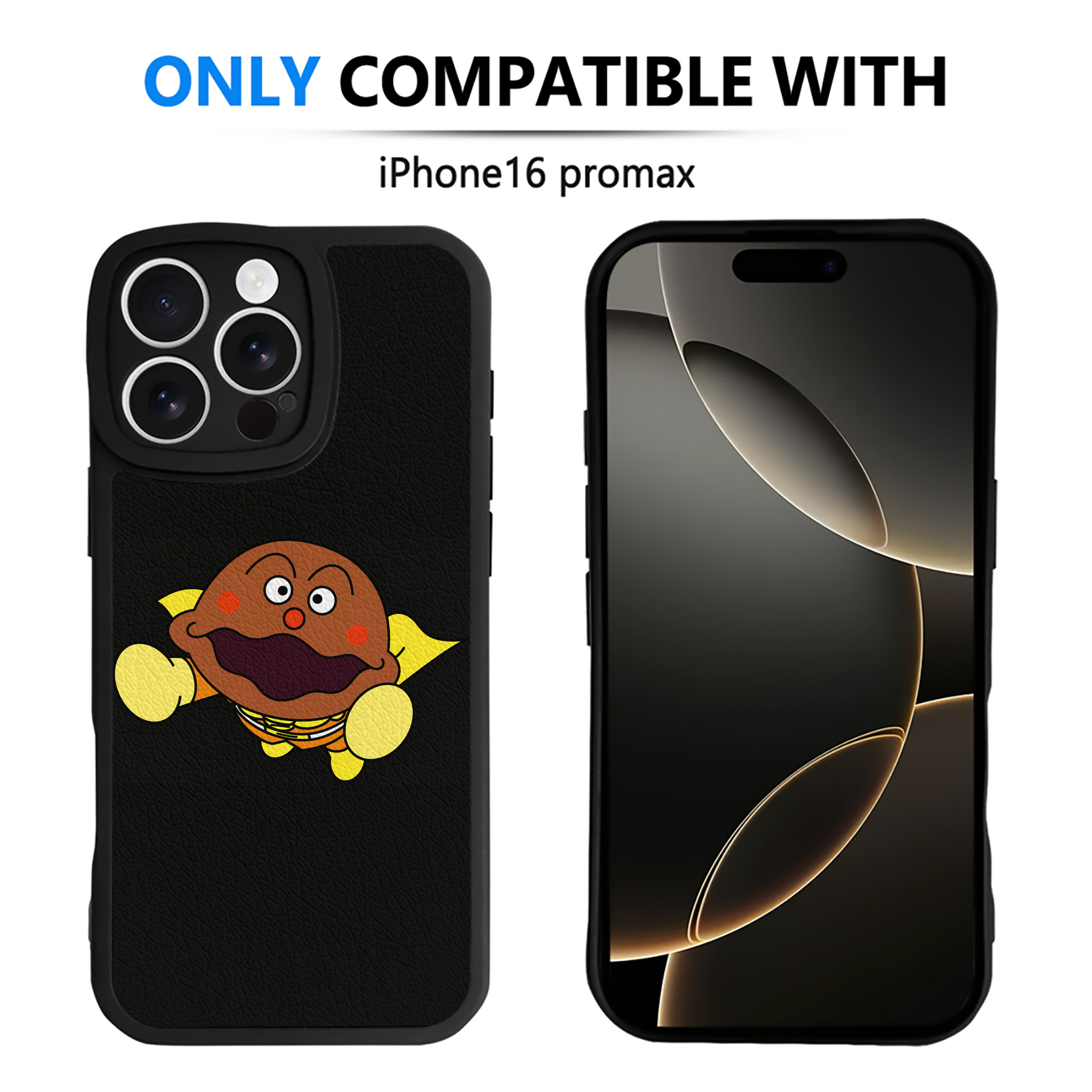 （画像用） アンパンマン Anpanman 【iPhone 16シリーズ対応】シリコンスマホケース（レザー調） 材質：シリコン